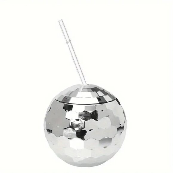 2pc Restaurant Cafes Bars Sphere Cup For Trendy Gatherings - Silvery